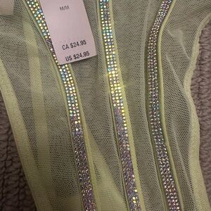 Victoria’s Secret Rhinestone Mesh Thong Panty – Lime Green